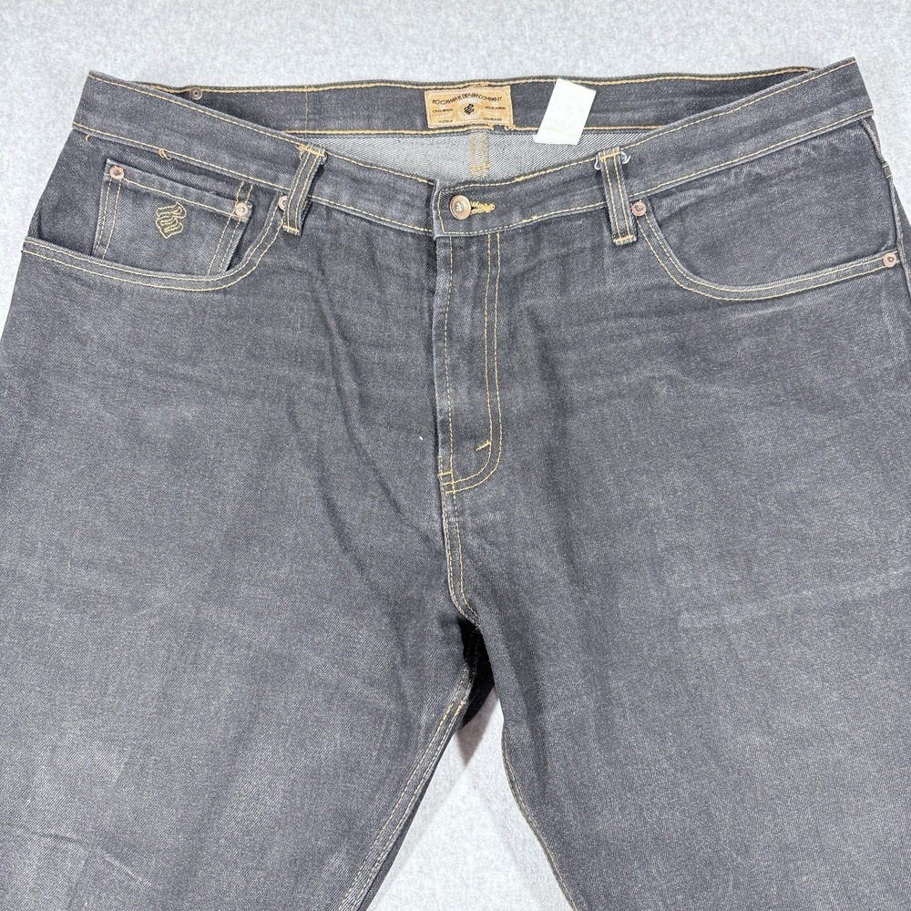 Rocawear Jeans Mens 42x34 Dark Wash Straight Leg Embroidered Logo Y2K HipHop - Picture 3 of 13